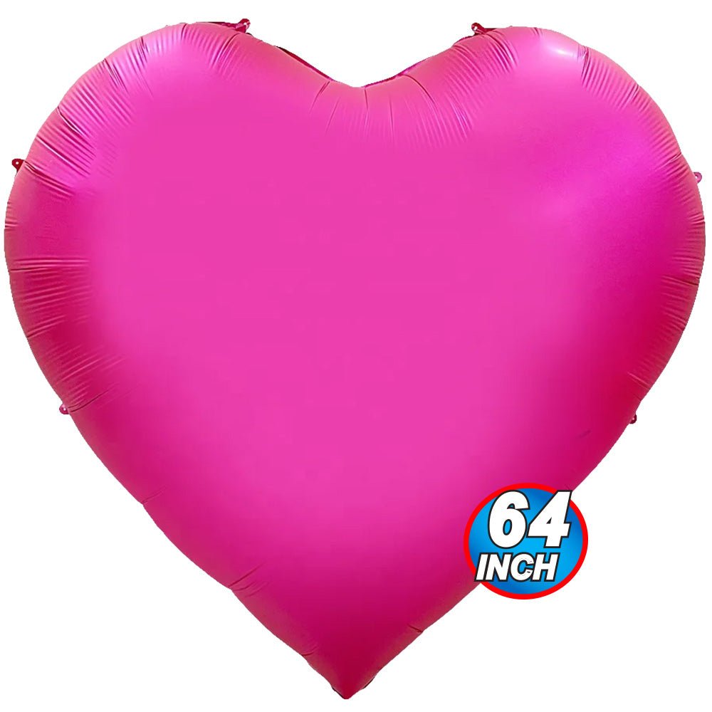 Giant Heart Foil Balloon Hot Pink