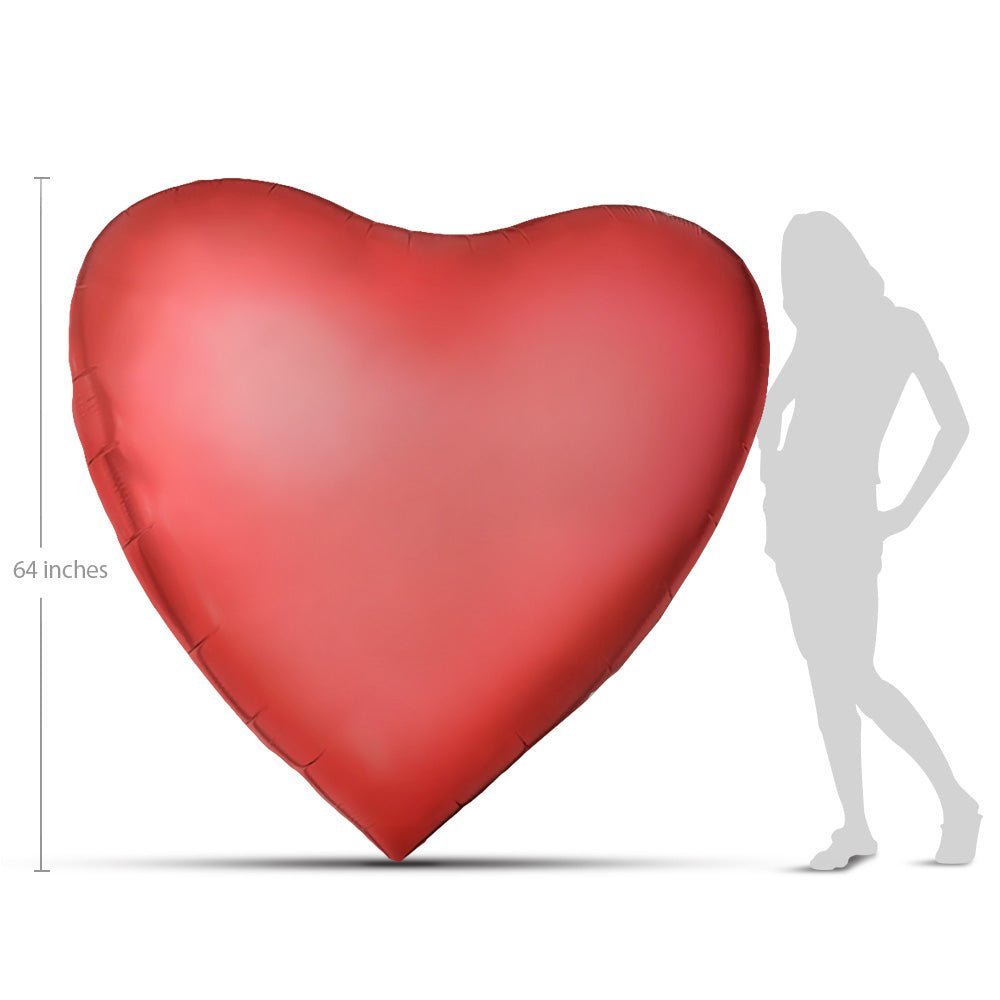 Giant Heart Foil Balloon - Red
