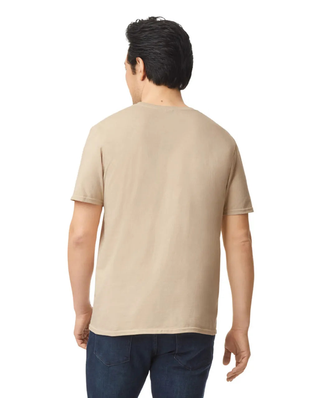 Gildan 64000 Softstyle Cotton Fabric - Sand, Short Sleeve T-Shirt, Modern Classic Fit (1 Unit)