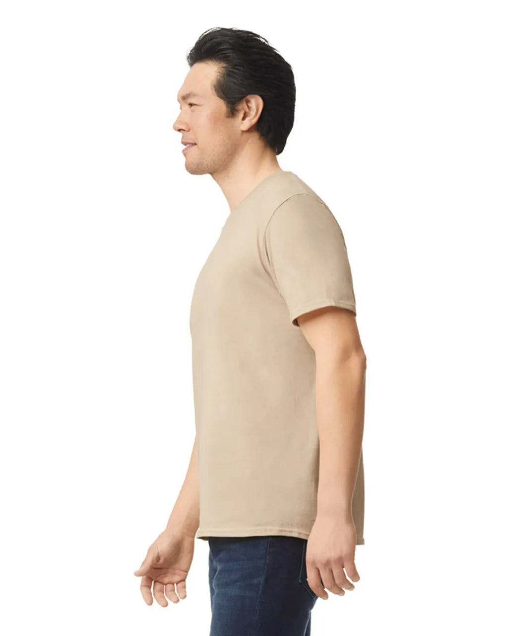 Gildan 64000 Softstyle Cotton Fabric - Sand, Short Sleeve T-Shirt, Modern Classic Fit (1 Unit)