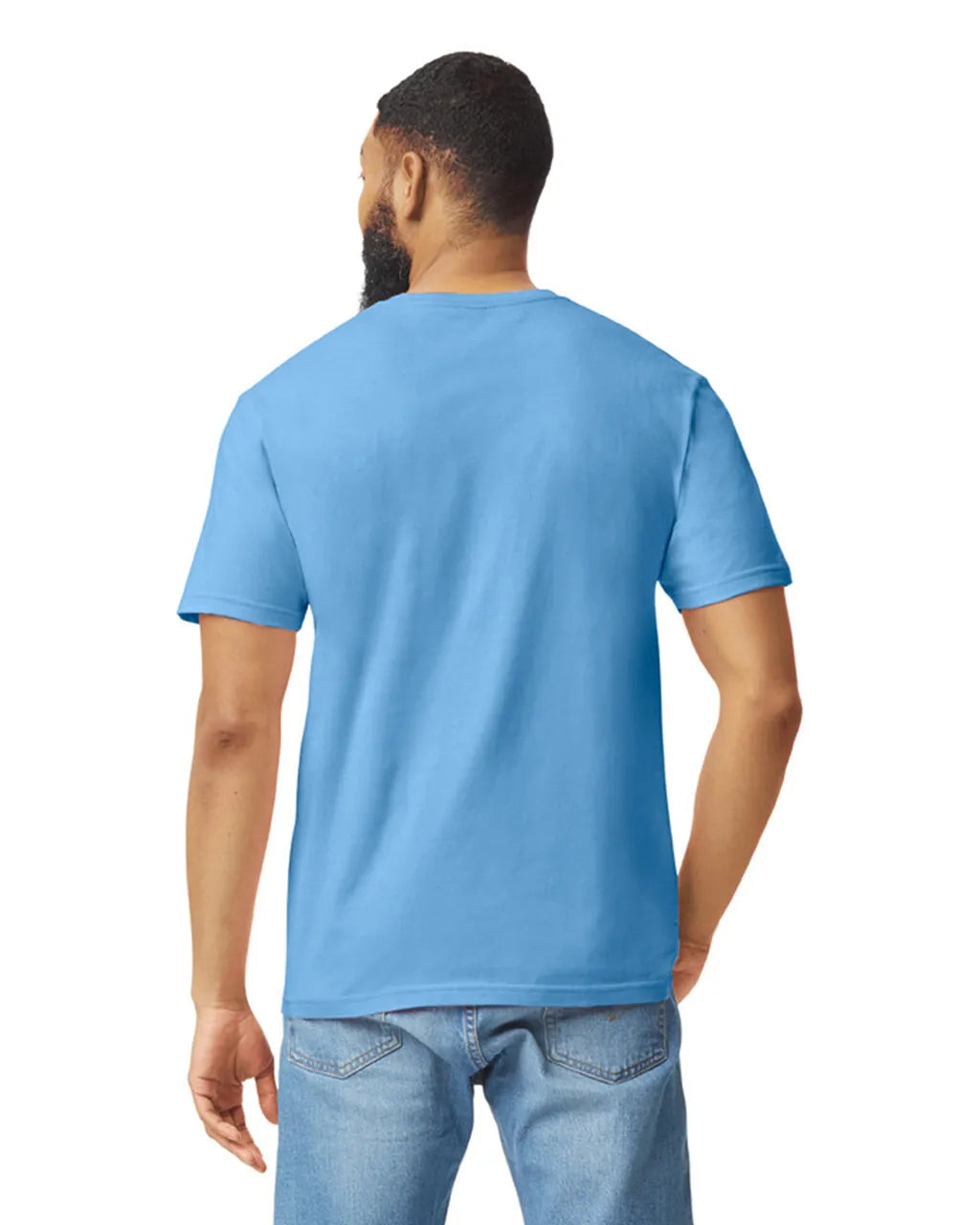 Gildan 64000 Softstyle Cotton Fabric - Carolina Blue, Modern Classic Fit, Short Sleeve (1 Unit)