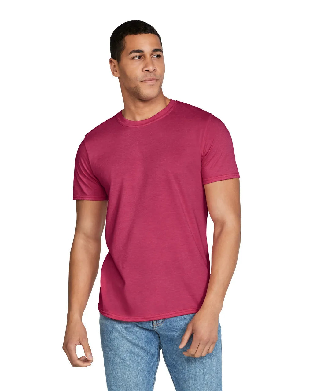 Gildan 64000 Softstyle Cotton Fabric - Heather Cardinal, Short Sleeve T-Shirt (1 Unit)