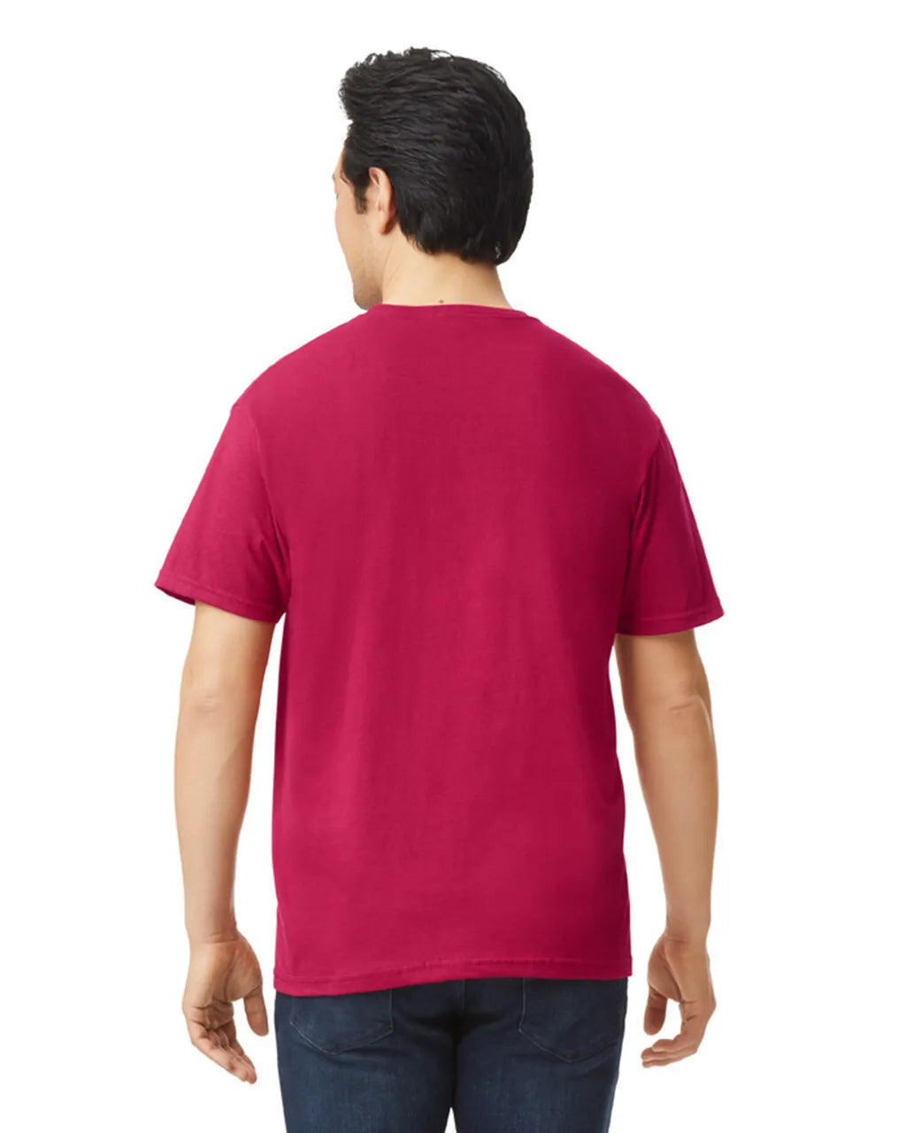 Gildan 64000 Softstyle Cotton Fabric - Antique Cherry Red, Modern Classic Fit, 5/8" Rib Collar (1 Piece)