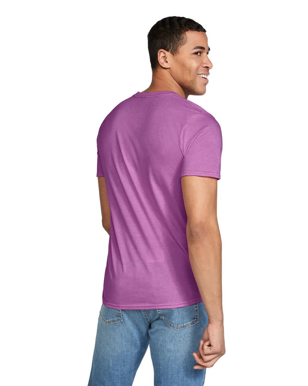 Gildan 64000 Softstyle Cotton T-Shirt Fabric - Heather Radiant Orchid, Modern Classic Fit, Short Sleeve (1 Piece)