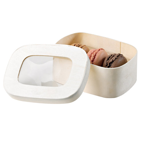 PacknWood Saga Wooden Box, 4.2" x 3.1" x 1.95" - Case of 100