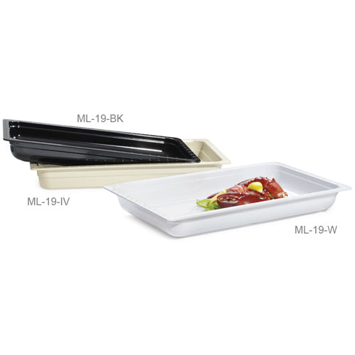 G. E. T. Melamine Food Pan Full Size Insert Pan, 13" x 21" x 2.5" Deep, Black