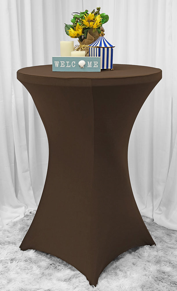 Cocktail Spandex Table Cover 36x42 Chocolate