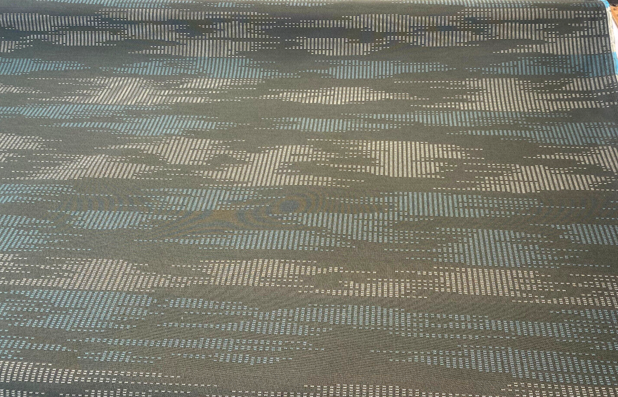Sunbrella Acrylic Fabric - West Valley Green Touchdown, Green With Hints Of Green And Blue, 54" Width (1 Yard)