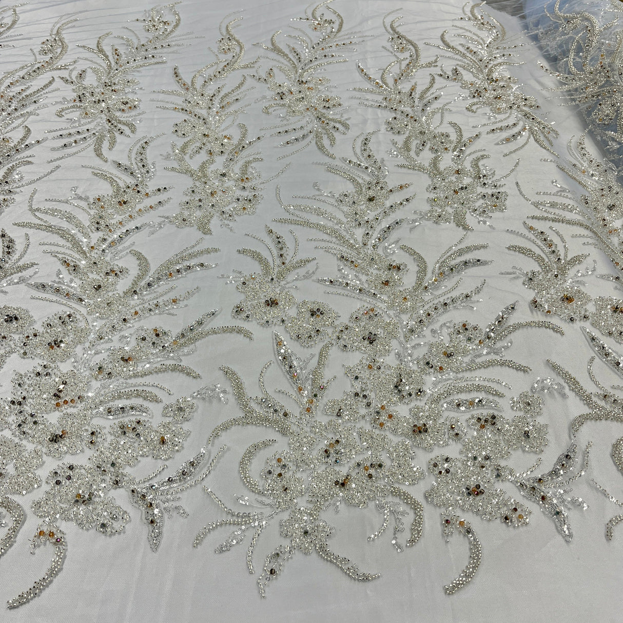 Beaded Embroidered Lace Mesh