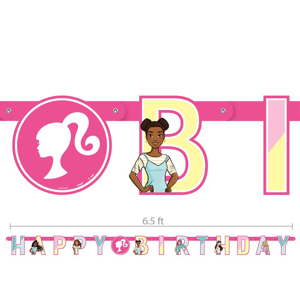 Barbie Happy Birthday Banner