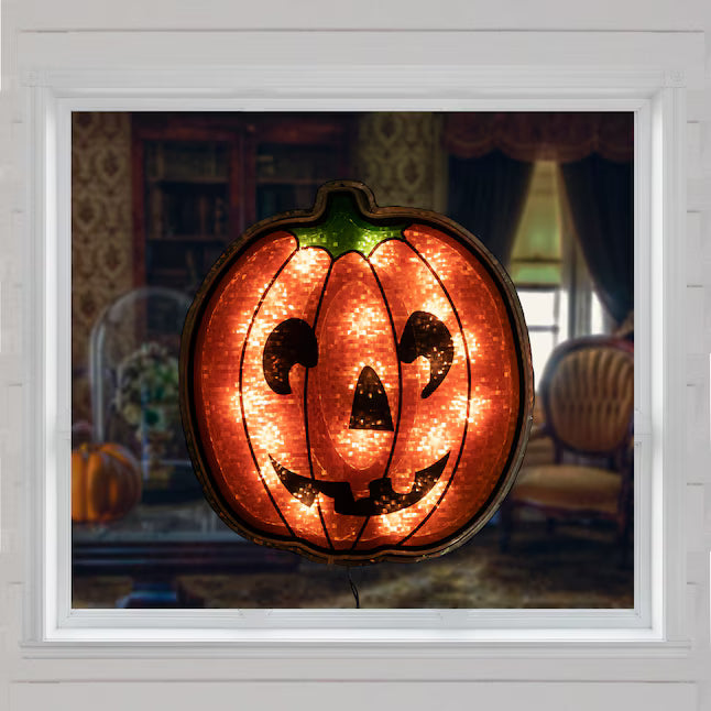 Northlight 13-in Hanging Lighted Pumpkin Lantern Halloween Decoration
