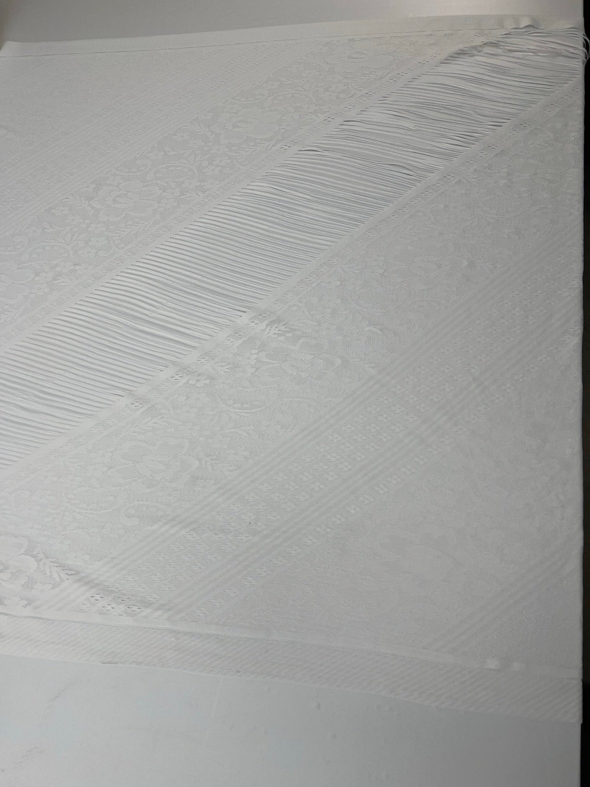 Polyamide Elastane Knitted Floral White