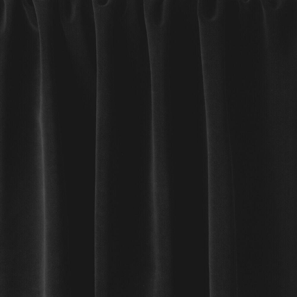 Royal Black Synthetic Velour Fabric - Black, 54" Width (1 Yard)