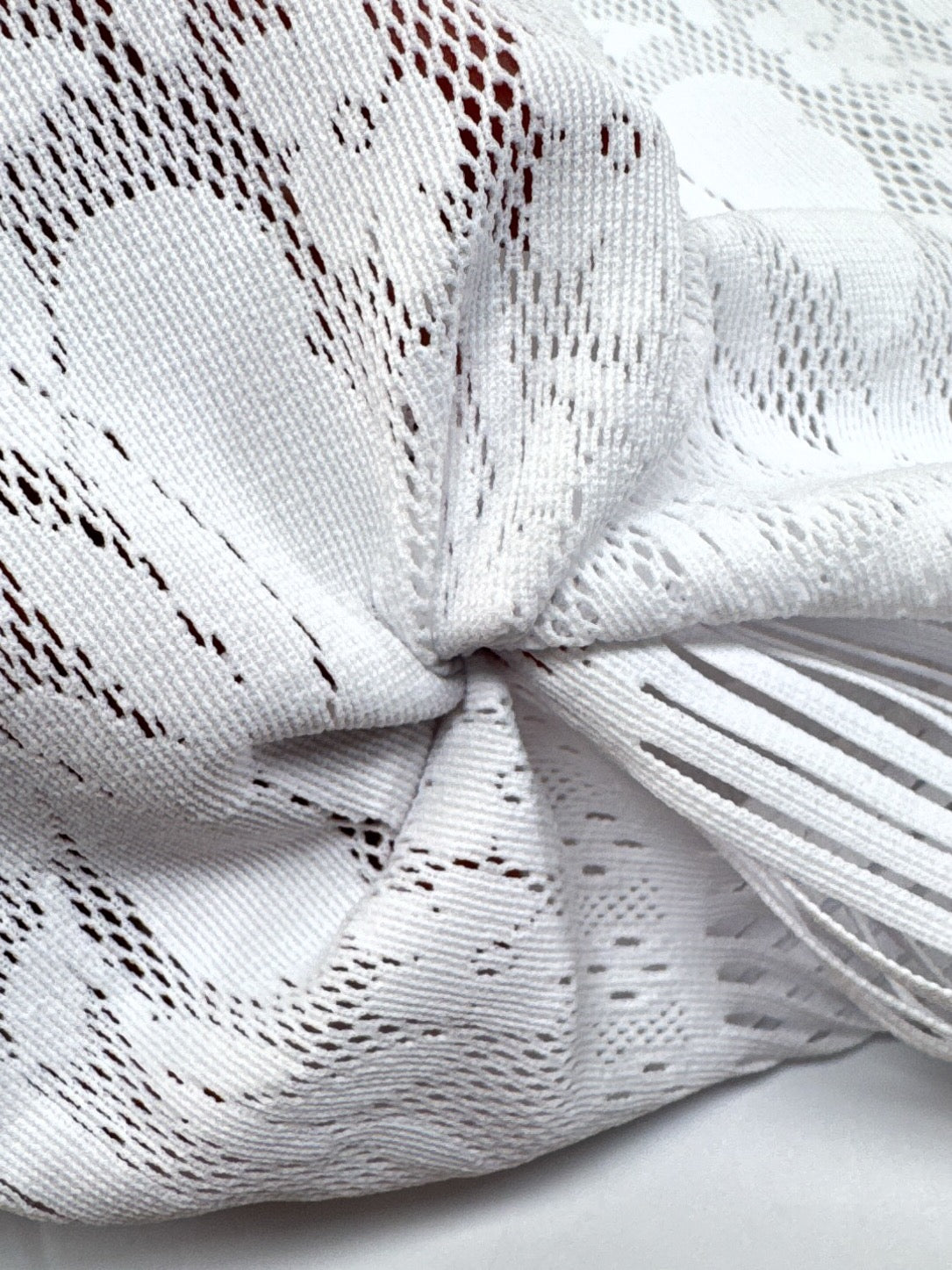 Polyamide Elastane Knitted Fabric White Panel Print