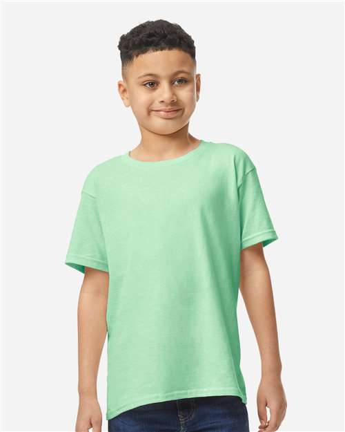 Youth Heavy Cotton Short Sleeve T Shirt | Breathable Durable Kids Cotton Tee | Classic Fit Everyday Youth Shirt