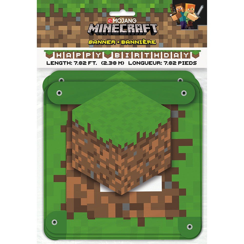 Minecraft Happy Birthday Banner