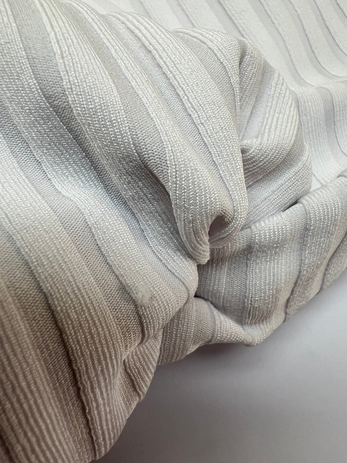 Polyamide Elastane Ribbed Knit White