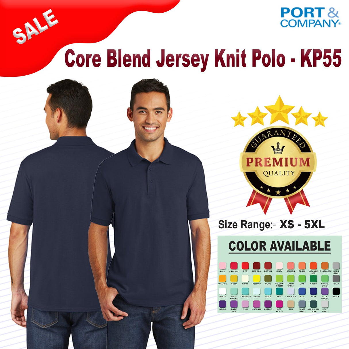 Port & Company® Core Blend Jersey Knit Polo