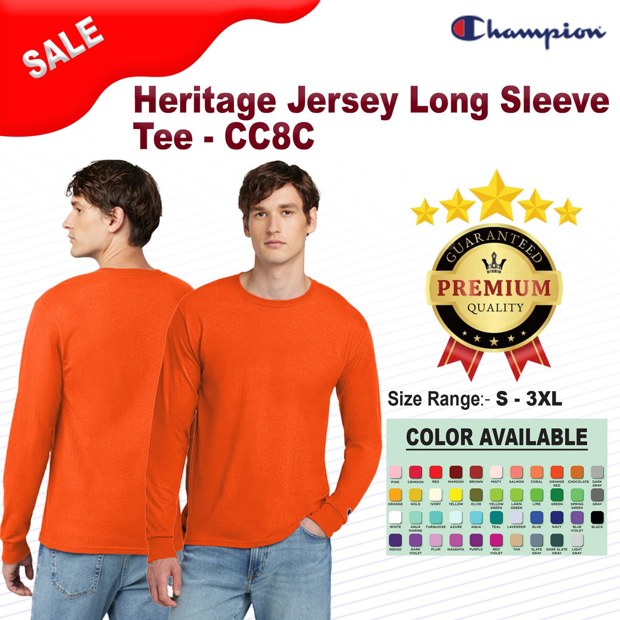 Champion® Heritage Jersey Long Sleeve Tee