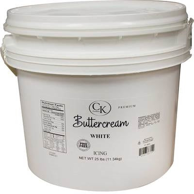 PHO Free White Buttercream Icing - 25 Pound Tub