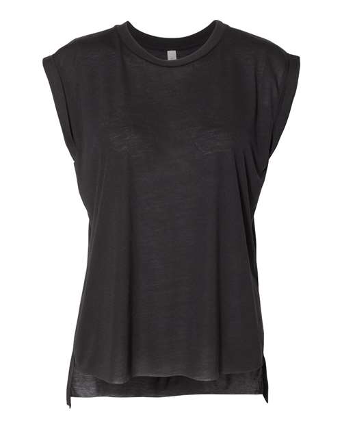 Women's Flowy Rolled Cuffs Muscle Tee