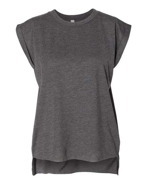Women's Flowy Rolled Cuffs Muscle Tee