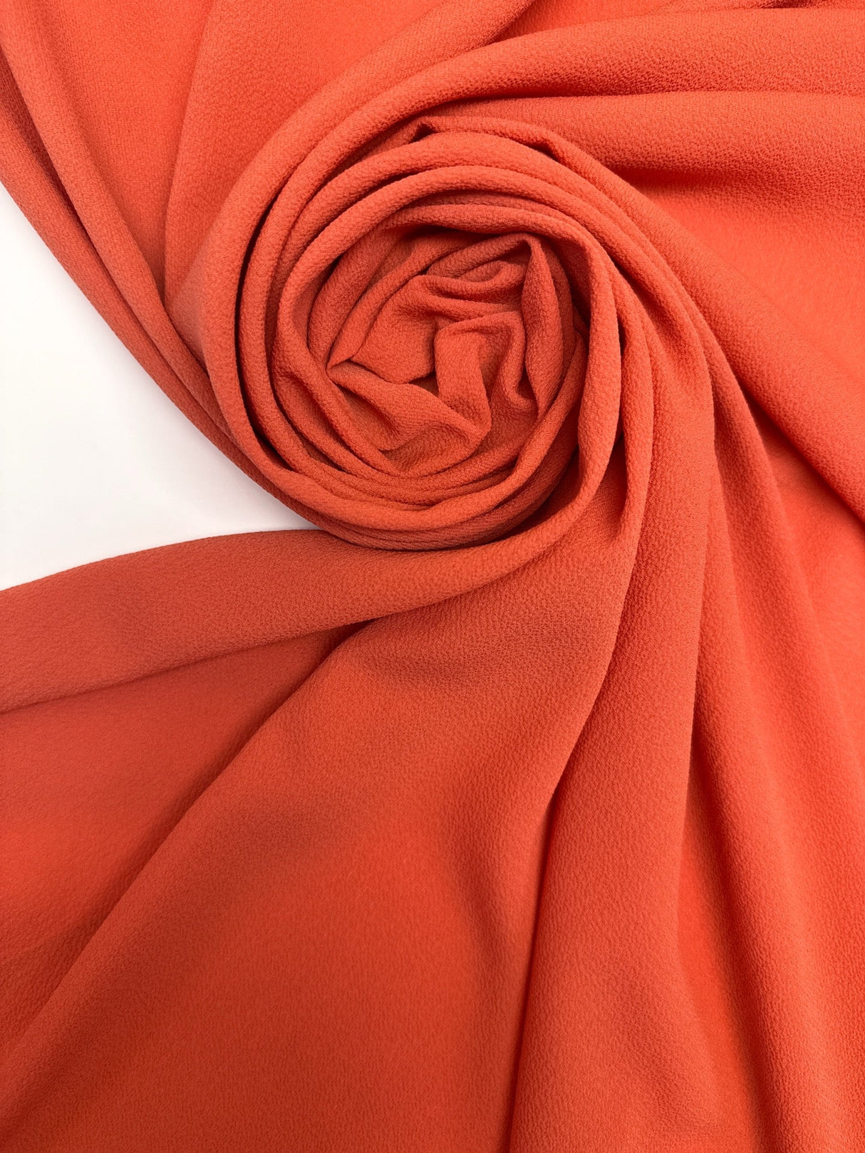 Orange Polyester Crepe