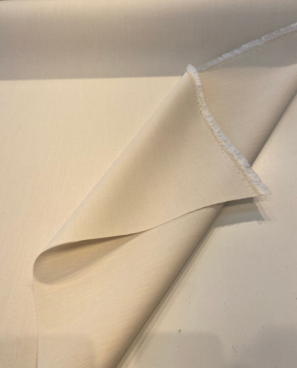 Sunbrella Flagship Salt Ivory Solution-Dyed Acrylic Fabric - Ivory Off-White Specialty Weave, 54" Width (1 Yard)