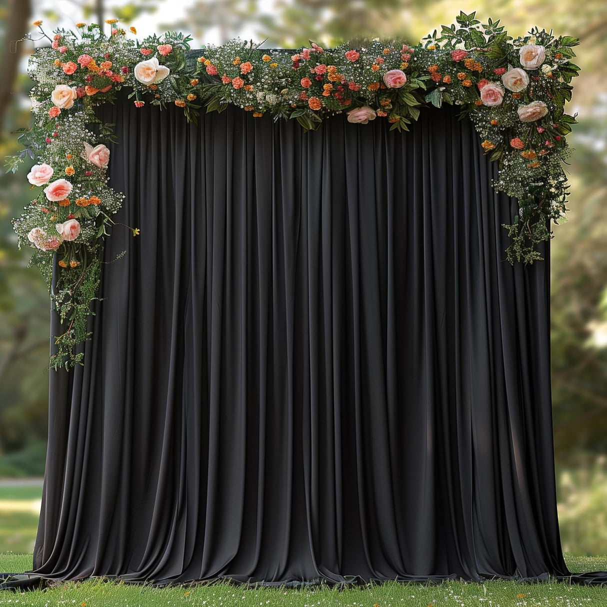 Spandex Backdrop Drape Panel 14 ft x 62 in Black