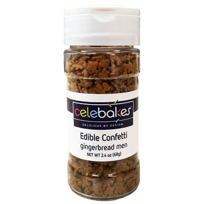 Gingerbread Men Edible Confetti - 2.4 Ounce