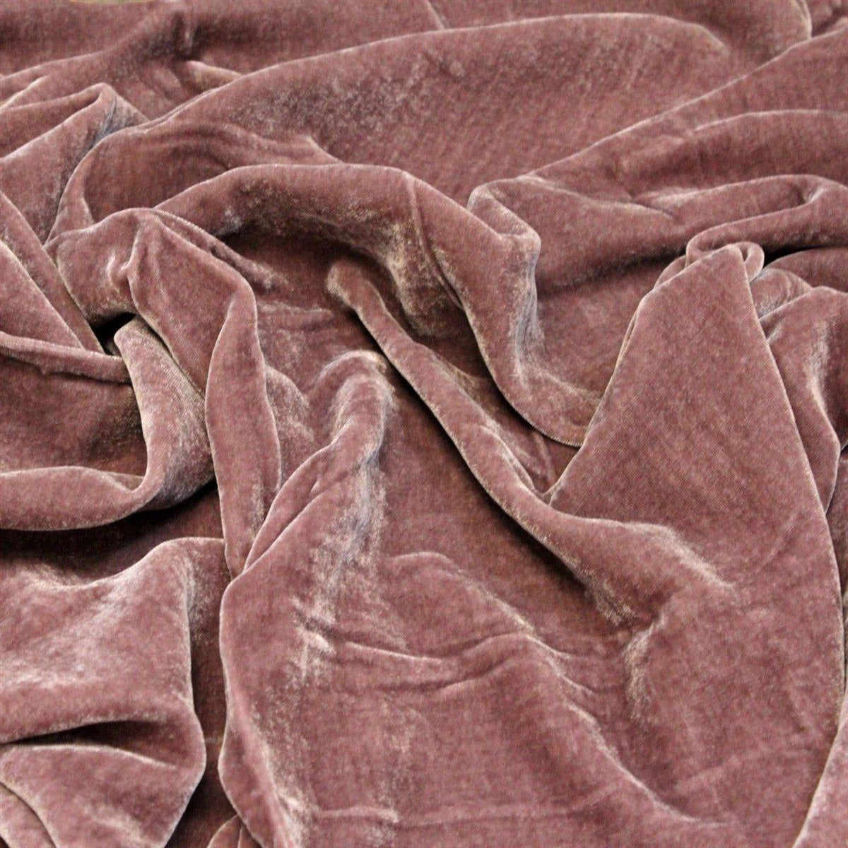 Silk Rayon Velvet Fabric - 80 Percent Rayon 20 Percent Silk, Velvet, 45" Width, 180 GSM (1 Yard)