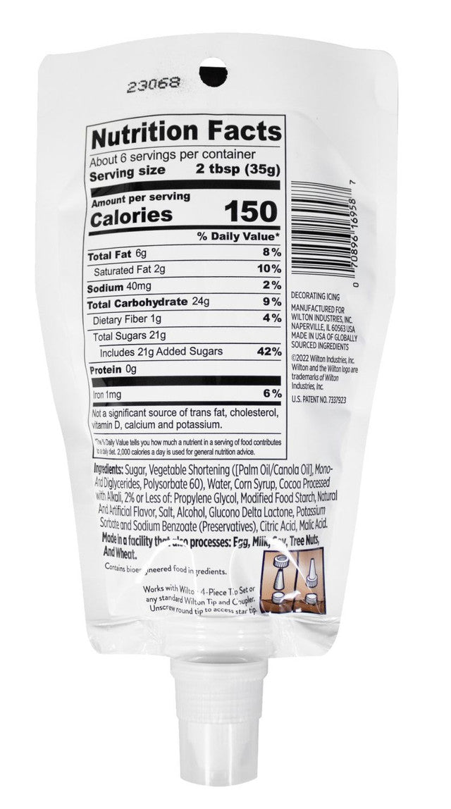Wilton Chocolate Icing Decorating Pouch with Tips – 7 oz.