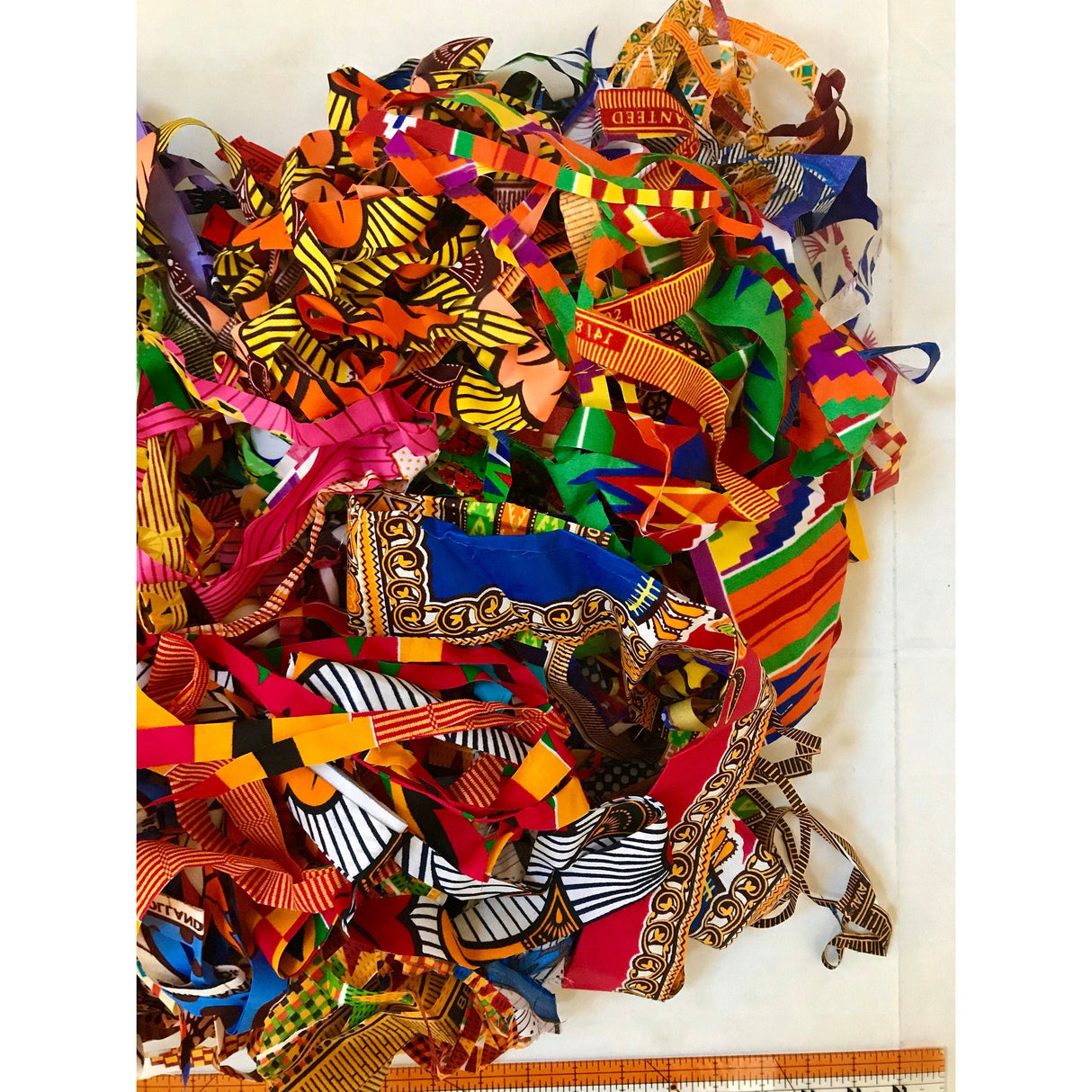 Fine Scraps African Print Fabric - Assorted Patterns, 44" Length (1 Pound)