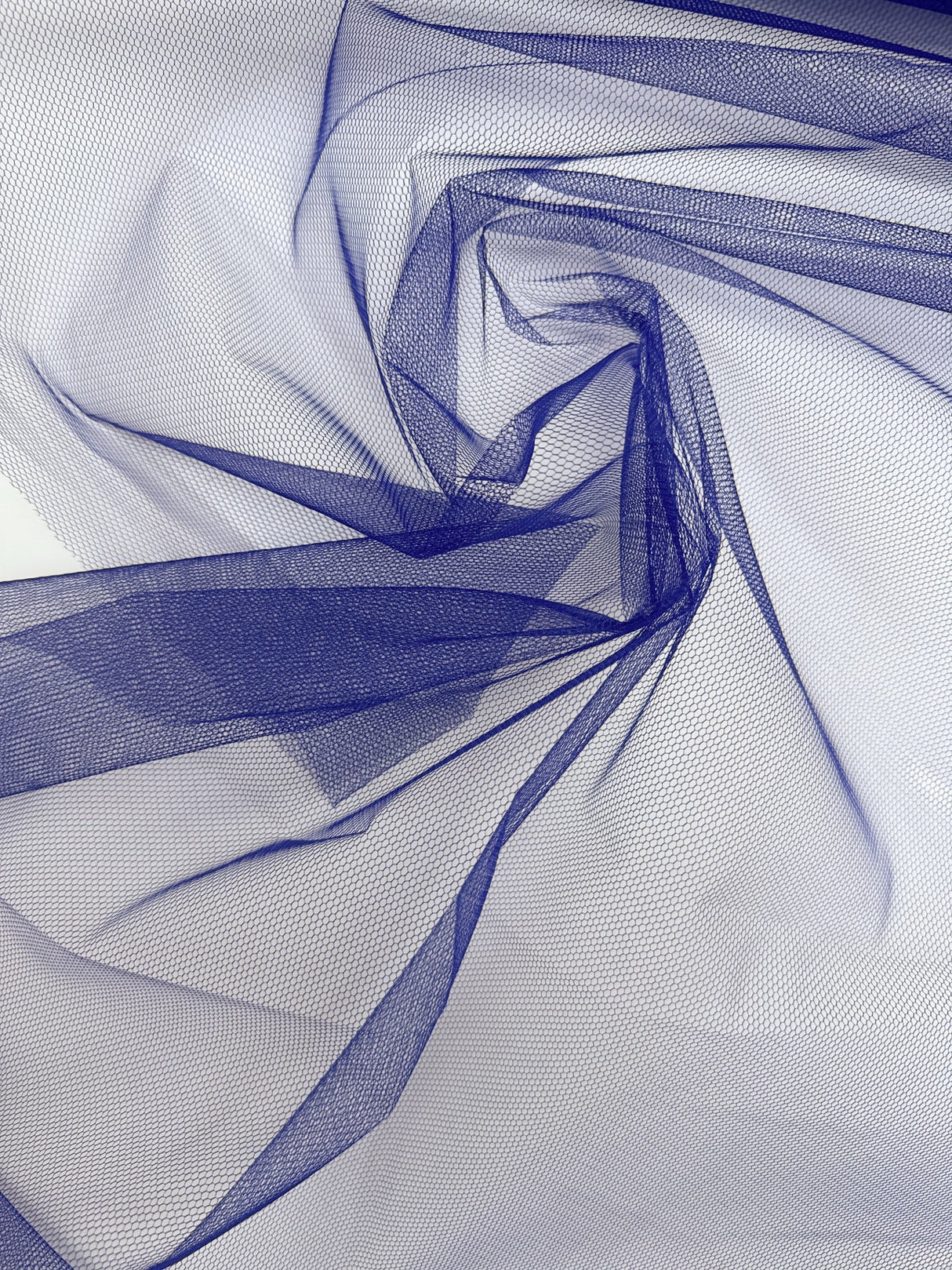 Blue Polyamide Mesh Fabric