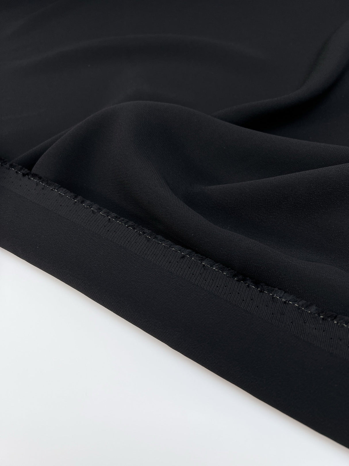 Viscose Crepe Black Stretch Fabric