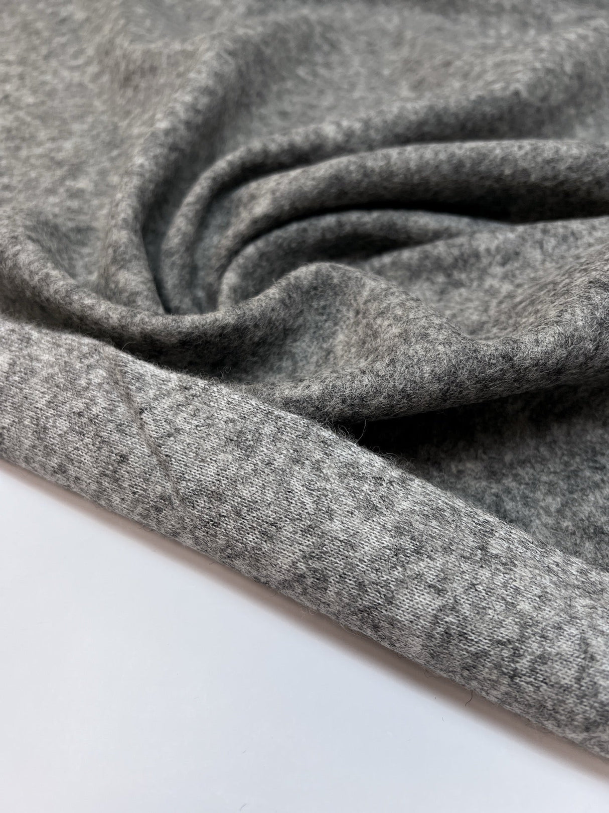 Virgin Wool Melange Knit Fabric