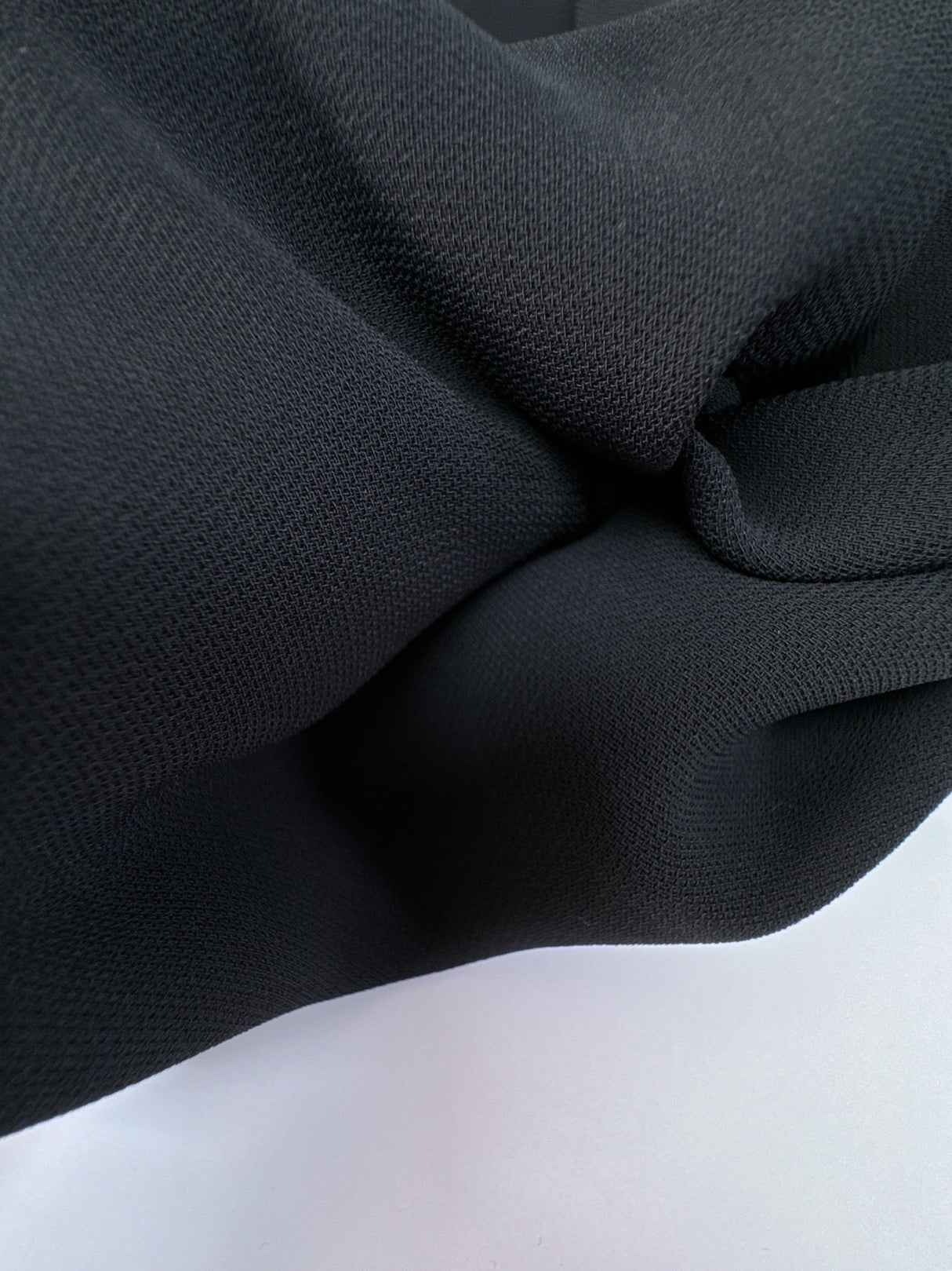 Black Polyester Crepe