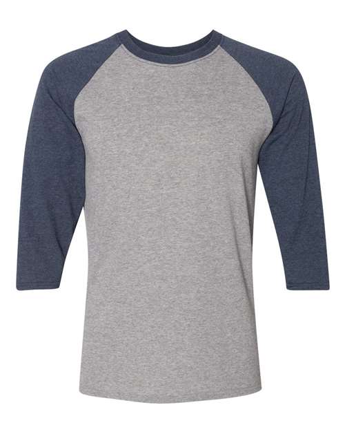 JERZEES Unisex Triblend Three-Quarter Raglan Baseball T-Shirt