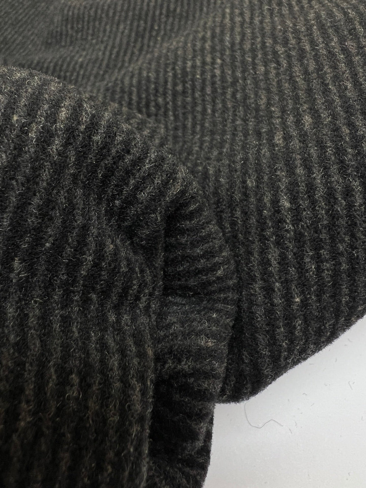 Wool Blend Tweed Gray Black