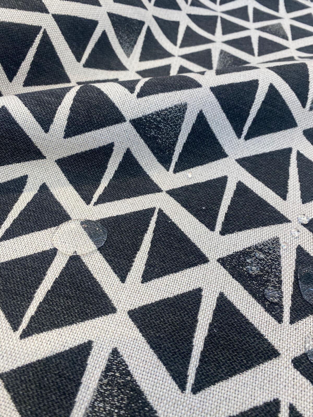 Sunbrella Spectacle Tuxedo Solution Dyed Acrylic Fabric - Black And Off White, 54" Width, 13" Vertical Repeat, 7" Horizontal Repeat (1 Yard)