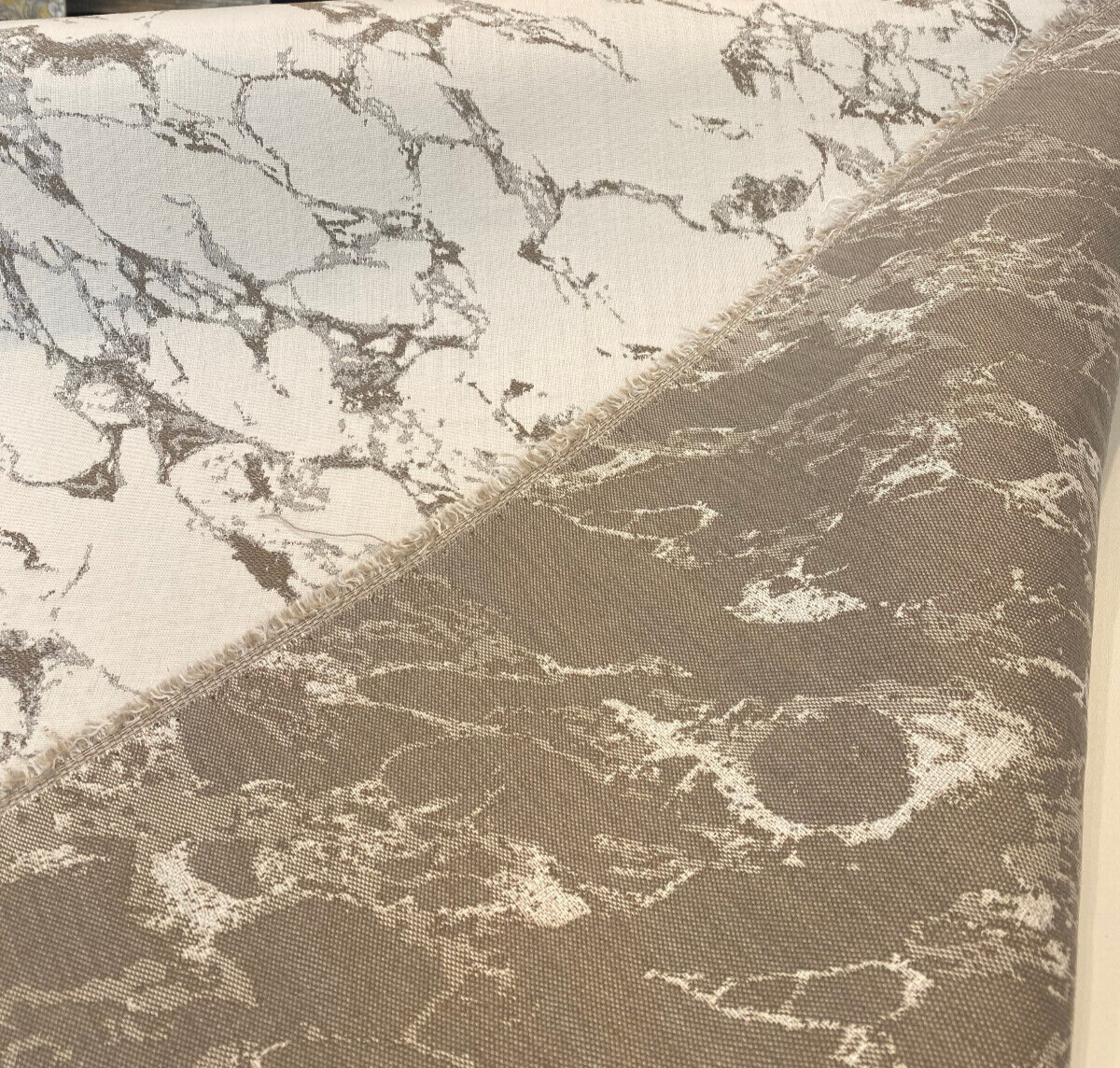 Sunbrella Marble Frost Sunbrella Acrylic Fabric - Frost Marble Pattern, 54" Width (1 Yard)
