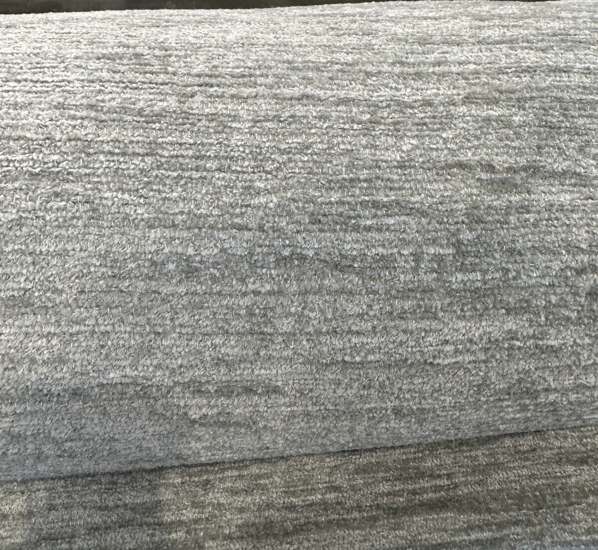 Lamour Vapor Italian Soft Chenille Upholstery Fabric - Vapor, Railroaded, 56" Width (1 Yard)