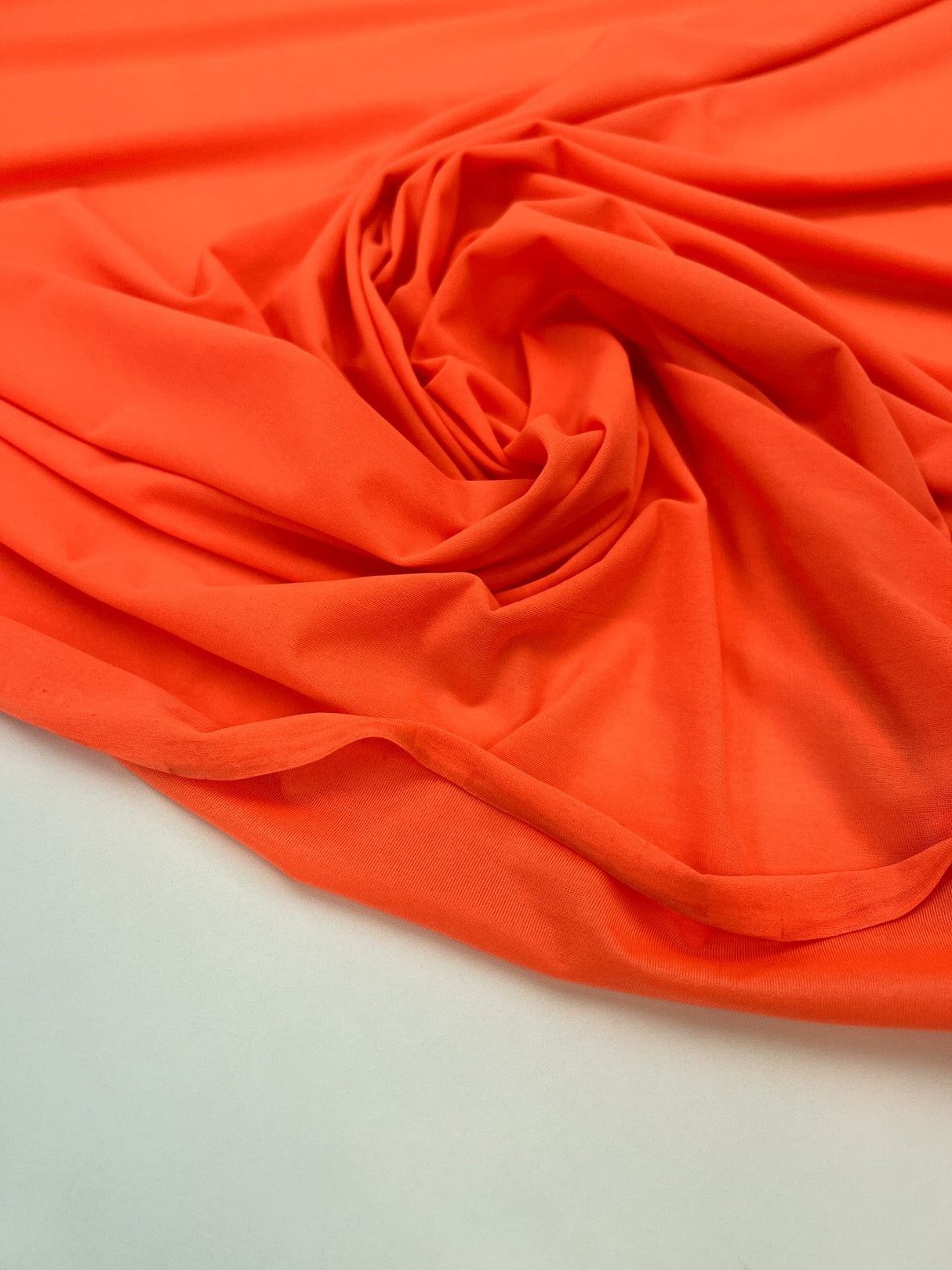 Orange Polyamide Elastane Knitted Sportswear Fabric
