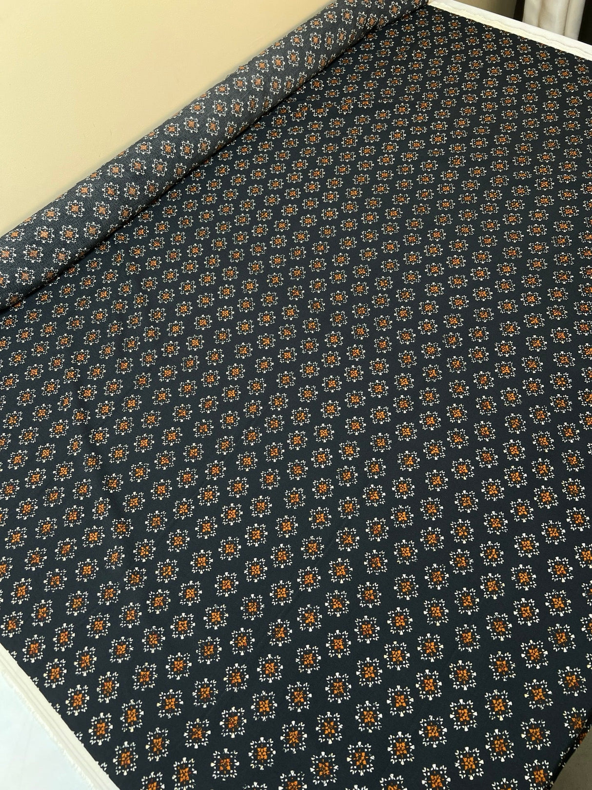 Viscose Crepe Printed Brown Fabric