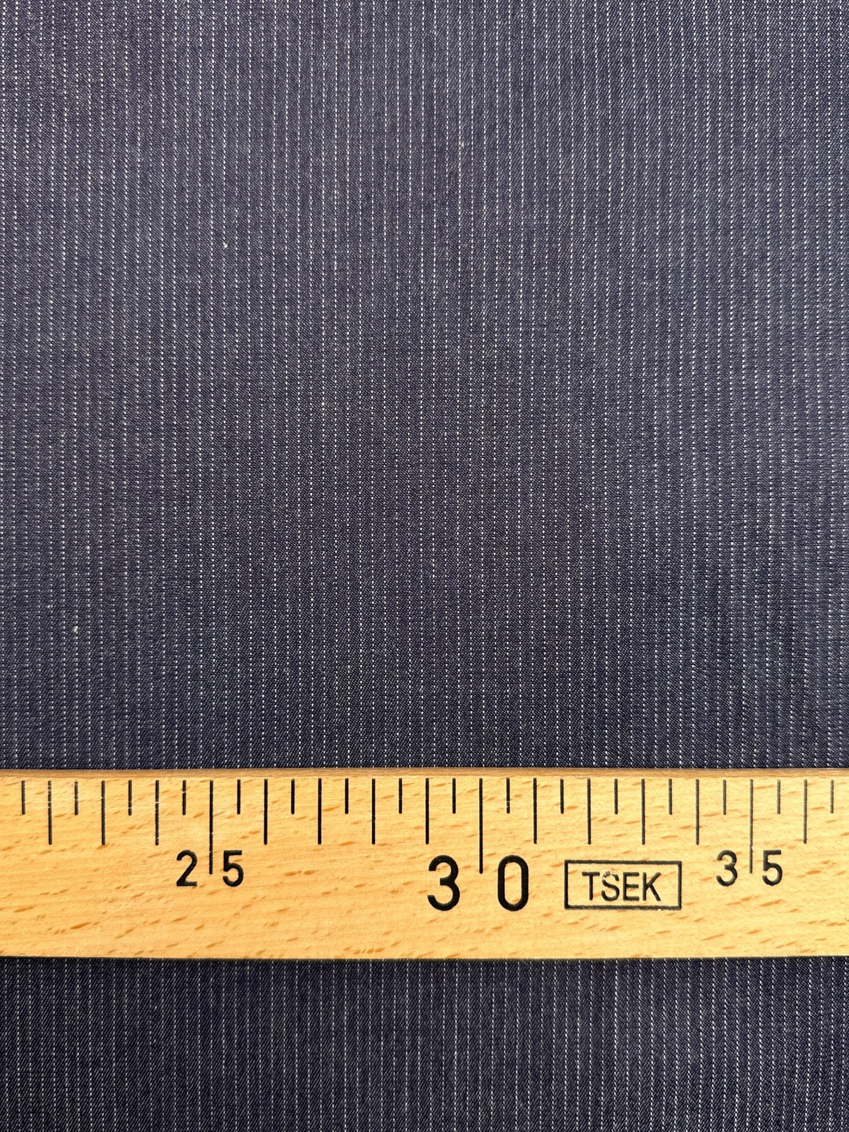 Cotton Denim Striped Blue