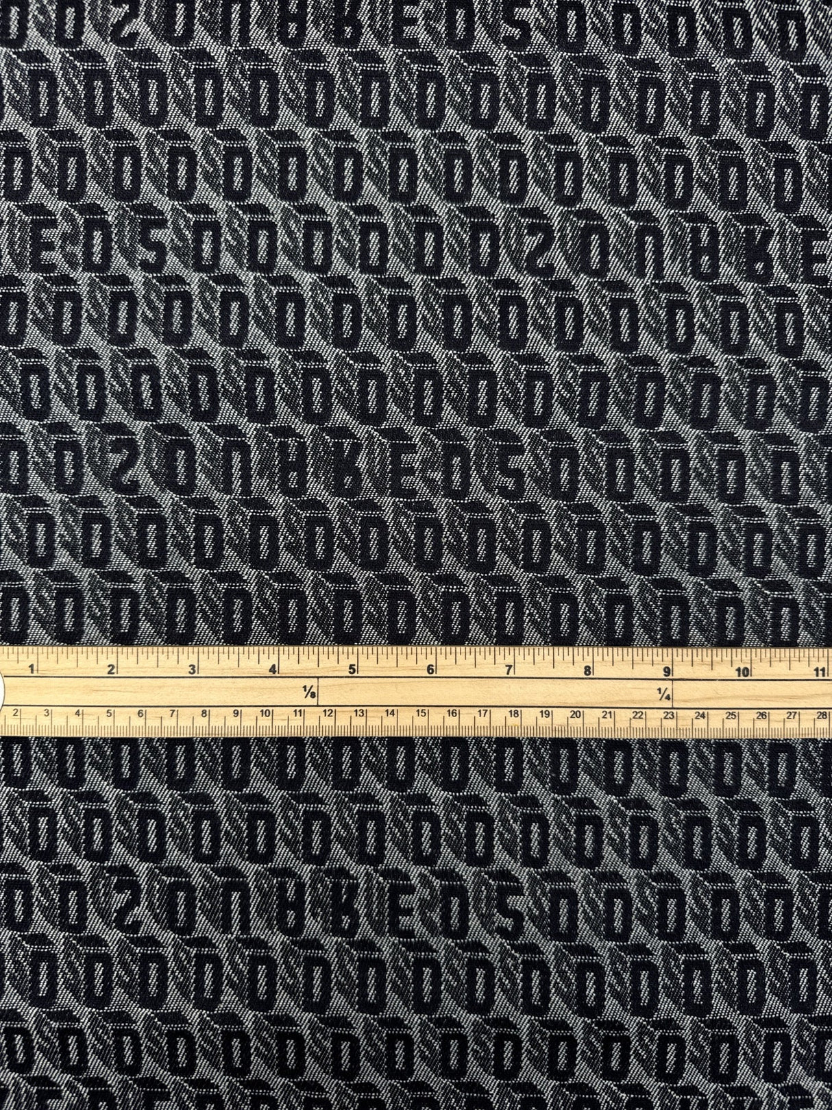 Cotton Jacquard Abstract Gray-Black