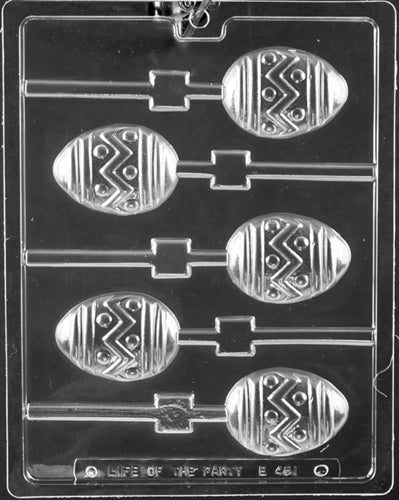 Zig Zag Easter Egg Lolly Chocolate Mold - LPE481