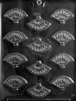 Small Decorative Fans Chocolate Mold