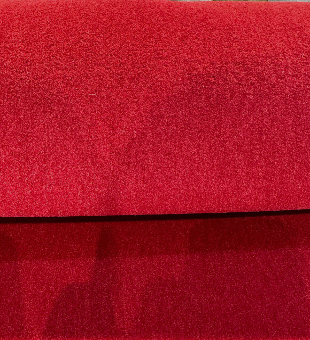 Italian Alpaca Mario Sirtori Mohair Upholstery Fabric - Flame Red, 56" Width (1 Yard)
