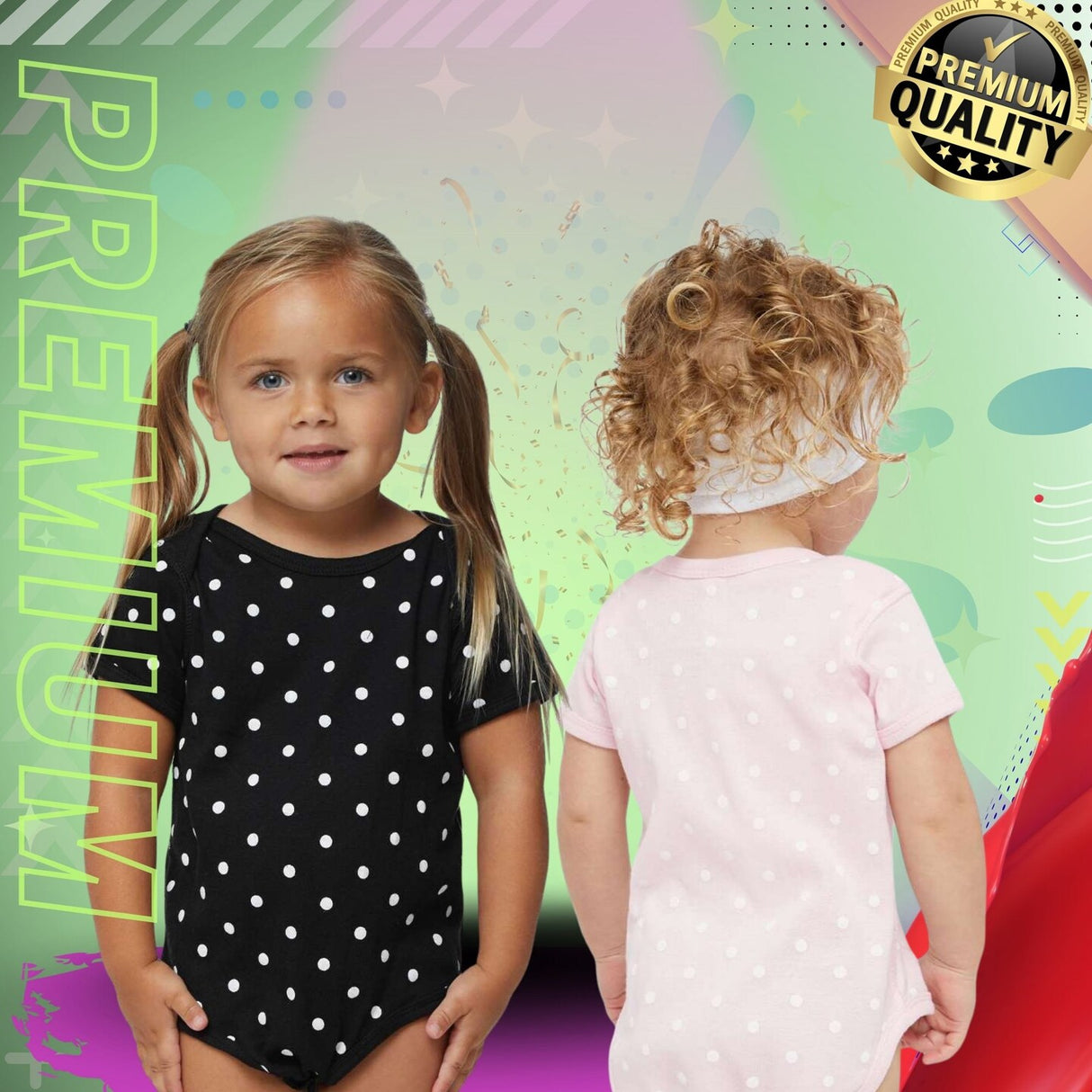 RADYAN® Infant Baby Rib Bodysuit Soft Cotton One Piece for Comfort and Durability